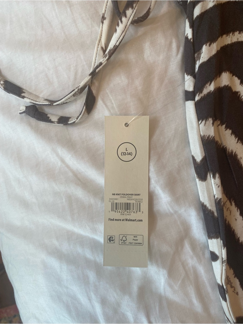 Zebra-Print Midi Skirt - Black & White - Picture 3 of 5
